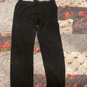 Black leggings with sparkle
